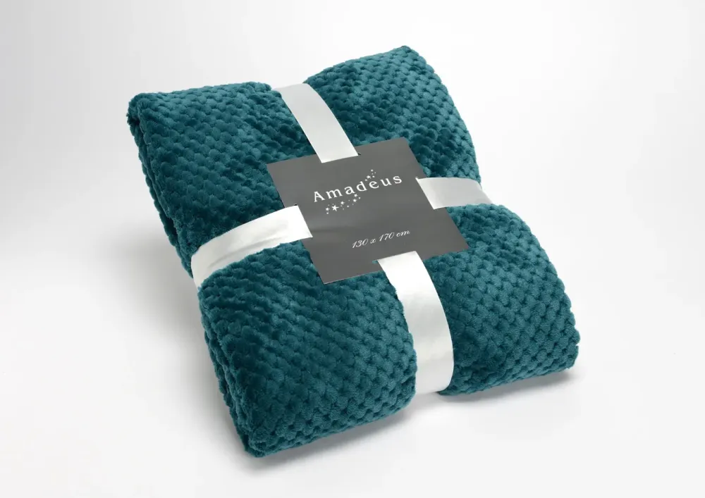 PLAID Damier Emeraude 130x170cm